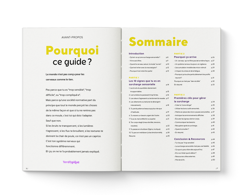 Guide "10 signes que tu es en surcharge sensorielle" – Pour atypiques (TSA, TDAH, …)